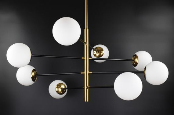 Люстра стельова на 8 лампочок 26418 Бронза 50-77х95х95 см. | Зображення 3