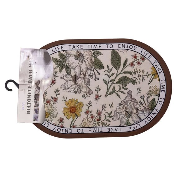 Килимок діатомітовий Floral Oval 58*38 см універсальний овальний HP-42-50 | Зображення 2
