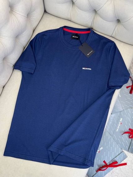 Футболка чоловіча Kiton темно-синя f717