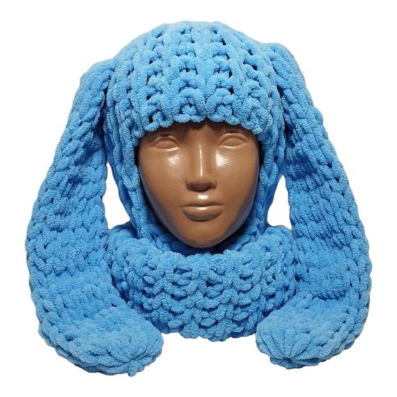 Балаклава колір 112 плюшева з вушками зайчика | Зображення 5