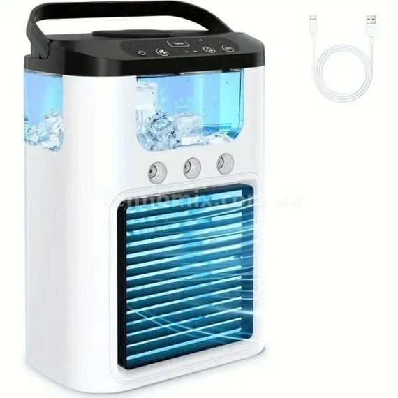 Портативный мини кондиционер с USB Ice Cooler XL-1346 • Настольный вентилятор-увлажнитель с резервуаром 560 мл и LED-подсветкой | Зображення 2