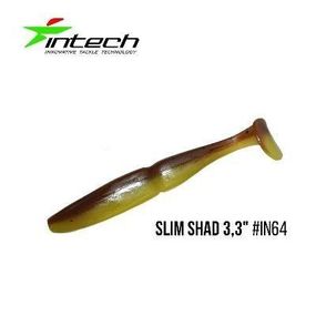 Силиконовая приманка, Съедобный силикон Intech Интеч Slim Shad 3,3"7 шт IN64