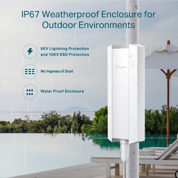 Точка доступу TP-Link  EAP610 OUTDOOR AX1800 1xGE LAN PoE MU-MIMO OFDMA зовн. (EAP610-OUTDOOR) | Зображення 5