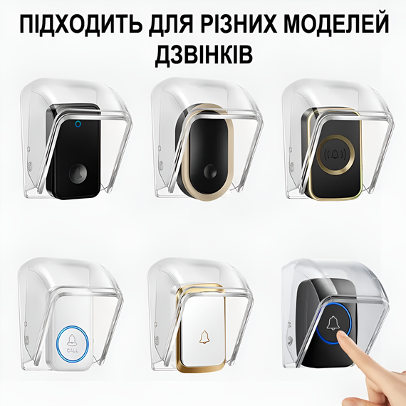 Уличный влагозащитный кейс для кнопки дверного звонка Digital Lion CDB-03, прозрачный бокс от дождя | Зображення 3