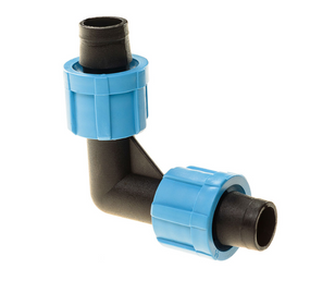 Колено зажимное для ленты капельного полива