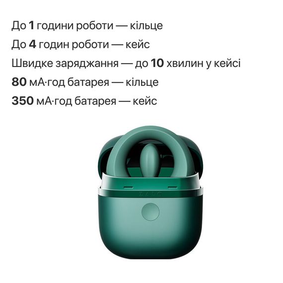 Ерекційне смарт-віброкільце Zalo Apis Turquoise Green, до 4 годин роботи, зарядний кейс | Зображення 8