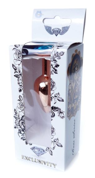 Анальний затор Boss Series - Jewellery Red Gold PLUG Light Blue S, BS6400113 Sex Aura | Зображення 6