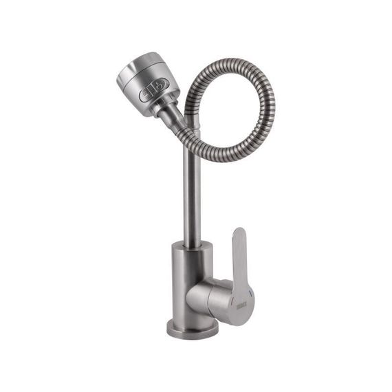 Смеситель для кухни Brinex Pure 015F41 с гибким изливом   Nickel BRIPUR015F41NKL | Зображення 2