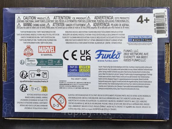 Коробка Фанко Поп Людина Павук Оригінал Funko Pop Marvel Collector Corps Spider-Man Blue Box 2XL | Зображення 4