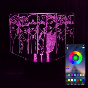 Акриловый светильник-ночник управление с телефона BTS 2 tty-n000463