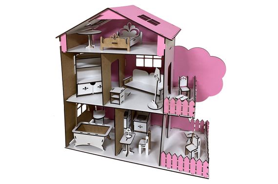 Ляльковий будиночок «TREE HOUSE» Рожевий 49*21*50 см | Зображення 2