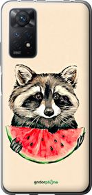 Чохол на Xiaomi Redmi Note 12 Pro Єнотик з кавуном "4605u-3019-2448"