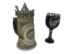 Подарунковий набір Кухоль Game Of Thrones House Stark Гра Престолів Дім Старків і Келих Дім Старків