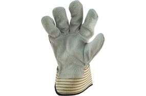 Перчатки комбинированные замшевые р10,5 (цельная ладонь) СИЛА