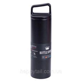 Термос металевий 500 мл Bottle Sport з вакуумною ізоляцією  чорний HPGM5009B