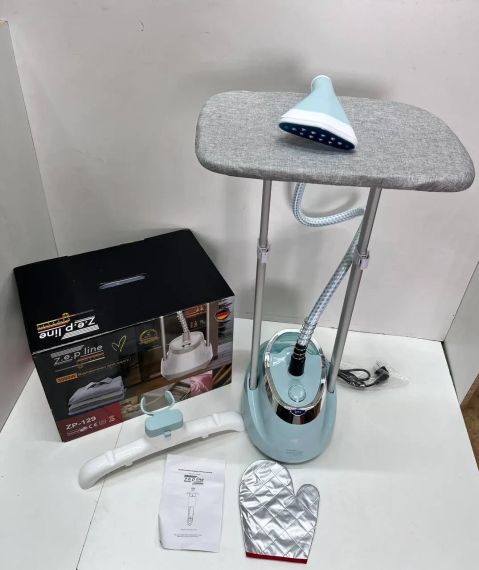 Блакитний Відпарювач вертикальний для одягу зі стійкою Zepline ZP-129 3000W | Зображення 3