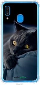 Чохол на Samsung Galaxy A20 2019 A205F Димчастий кіт "825sp-1761-2448"