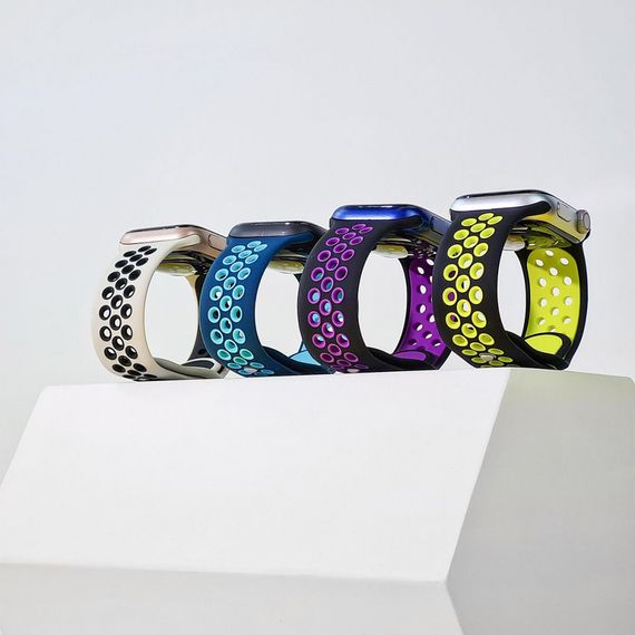 Ремінець Apple Watch Sport Nike+ 42/44/45/49 mm black/gray | Зображення 4