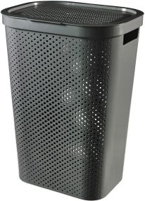 Кошик для білизни пластиковий Curver Infinity 60 л 04754 темно-сірий, міцний і зручний
