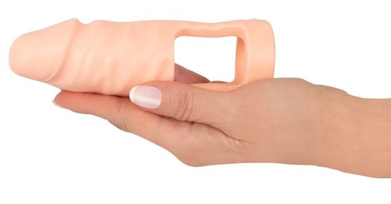 Насадка на мошонку для подвійного проникнення Realistixxx Ball Stretcher Double, тілесна Sex Aura | Зображення 5