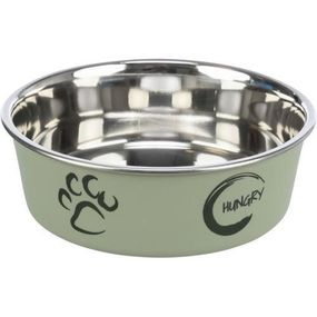 Миска Trixie для собак, из нержавеющей стали и пластика 0,8 л 17 см