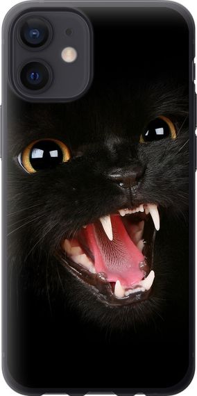Чехол на iPhone 12 Mini Чёрная кошка "932u-2071-17620"