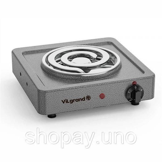 Плита настольная электрическая ViLgrand VHP161D Gray 1000Вт | Зображення 1