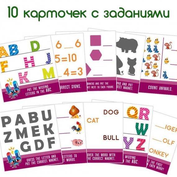 Набор магнитов Magdum "Буквы и цифры" ML4031-09 EN | Зображення 2