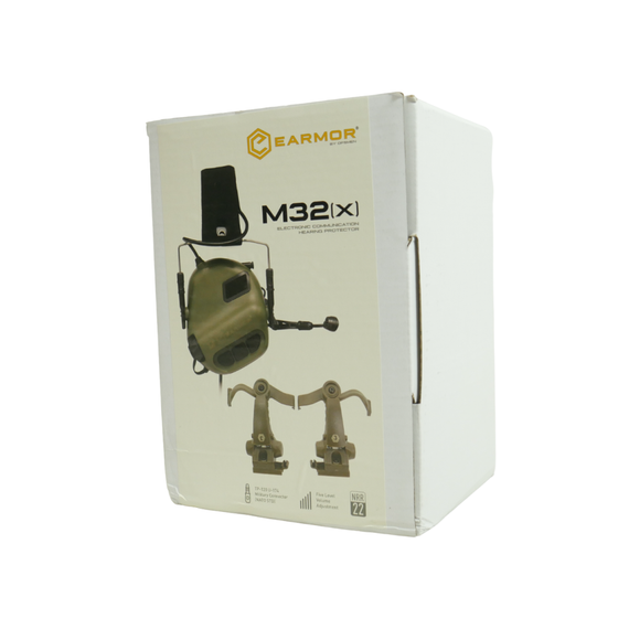 Тактичні активні навушники Earmor M32X MOD4 + кріплення чебурашки олива | Зображення 6
