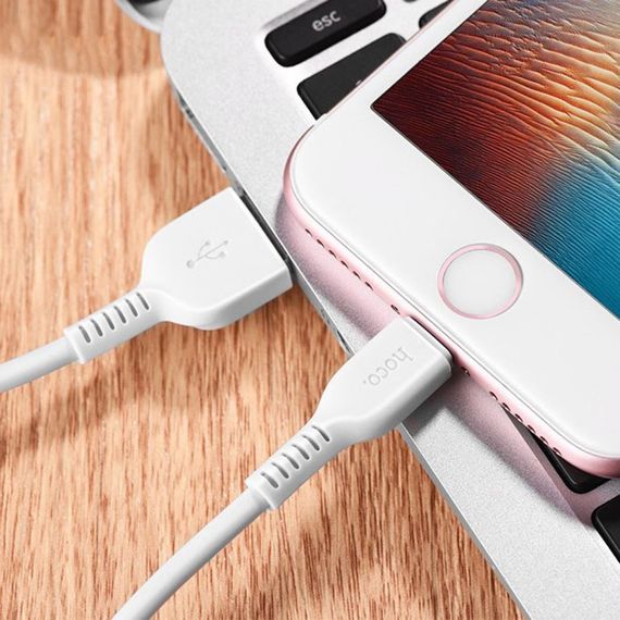 Дата кабель Hoco X20 Flash Lightning Cable (1m) Белый | Зображення 2