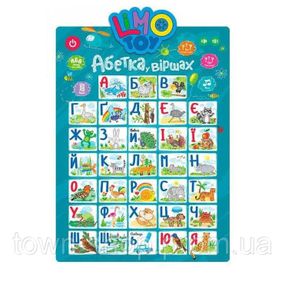Плакат обучающий "Азбука" SK 0021 Укр Синий