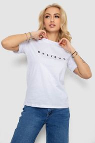 Футболка женская с принтом  -уценка, цвет бело-черный, 238R57376-U