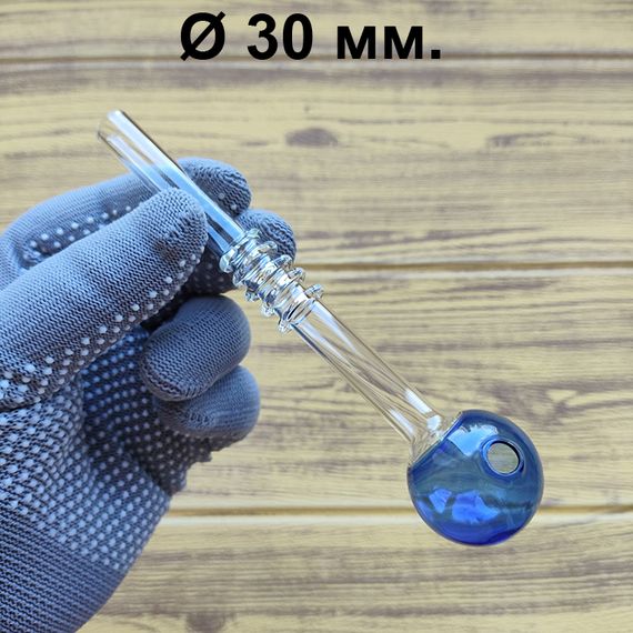 Стеклянная трубка Corrug Oil Light Blue