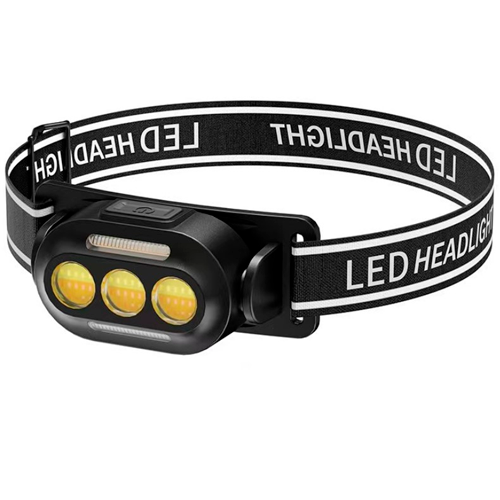 Налобний ліхтар YD02 СОВ, червоне, синє і біле світло, пило і волого захищений, АКБ Li-Ion, ЗП Type-C | Зображення 1