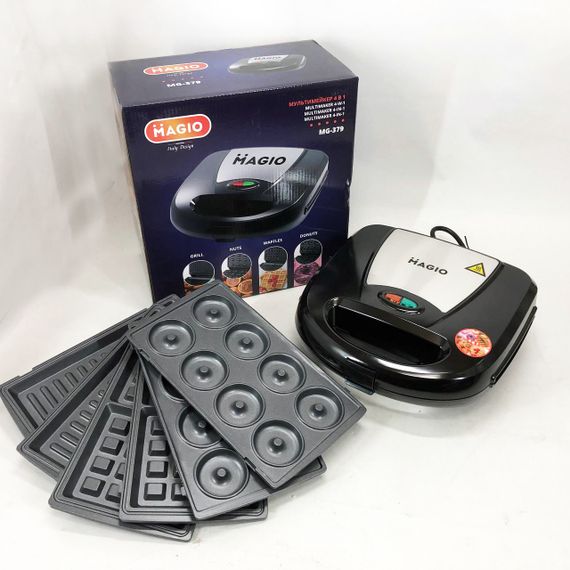 Контактні притискні грилі, Решітки для смаження м'яса та овочів, Бутербродниця і вафельниця 4в 1 TU-71 | Зображення 4