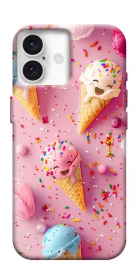 Чохол з картинкою Веселе морозиво для Apple iPhone 16 (6.1")