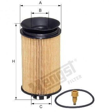 Фильтр масляный Mitsubishi Canter 12 -, Hengst, E845H D335,