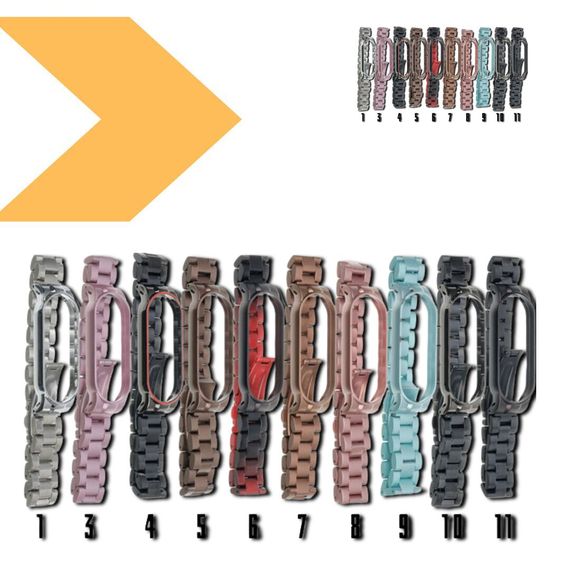 Ремінець Steel метал № 8 для Mi Band 5/6 XPRO (MAW-42937_360) | Зображення 1