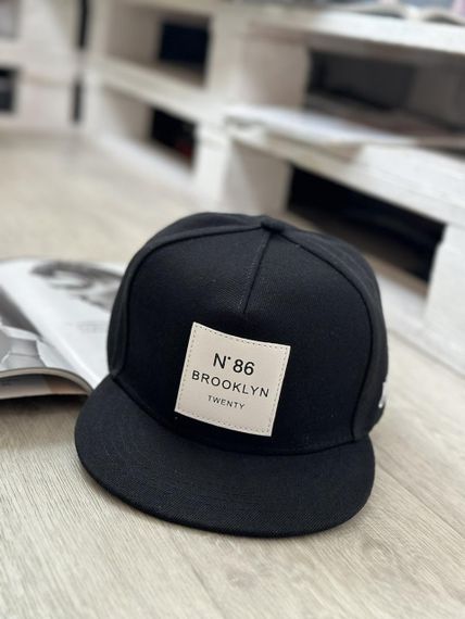Кепка снепбек (Snapback)  Brooklyn  №86 Чорний з білим 56-61р (9045) | Зображення 3