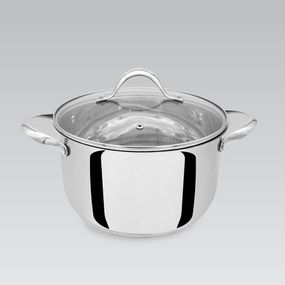 Каструля Maestro MR-3519-20, 3.4 л, 20 см, з нержавіючої сталі з кришкою, для всіх типів плит