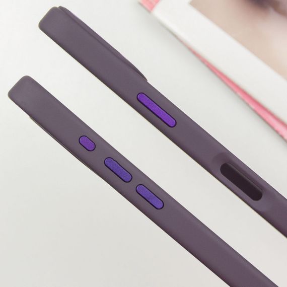 TPU чохол Bonbon Metal Style with MagSafe для Apple iPhone 16 (6.1") Фіолетовий / Dark Purple | Зображення 3