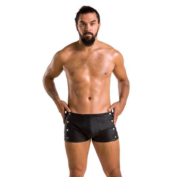 Чоловічі шкіряні боксери із заклепками Passion 048 SHORT DAVID XXL/XXXL Black | Зображення 2