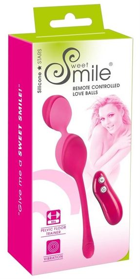Вагінальні кульки з вібрацією Smile Remote Controlled Love Balls, рожеві