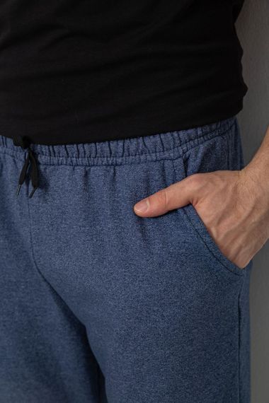 Спортивные штаны мужские на флисе, цвет джинс, 238R135 | Зображення 4