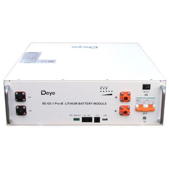Аккумулятор низковольтный Deye SE-G5.1Pro-B (LiFePO4 51,2V 100Ah) | Зображення 3