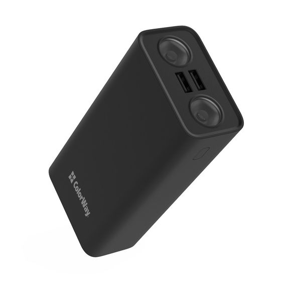 Павербанк 30000mAh ColorWay CW-PB300LPB3BK-F з ліхтариком чорний | Зображення 4