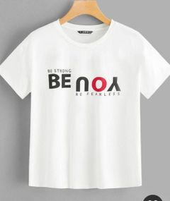 Футболка женская с принтом повседневная XL Белая