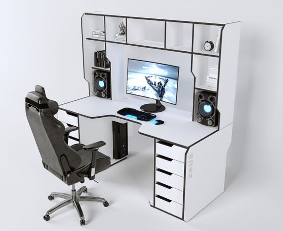 Геймерский стол ZEUS Viking-3S 160х85 белый | Зображення 5