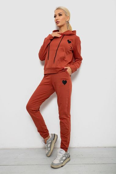 Спортивный костюм женский двухнитка, цвет терракотовый, 214R1419-004 | Зображення 2