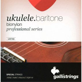 Струни для укулеле Gallistrings UX740 (.029-.040), Baritone, Bionylone